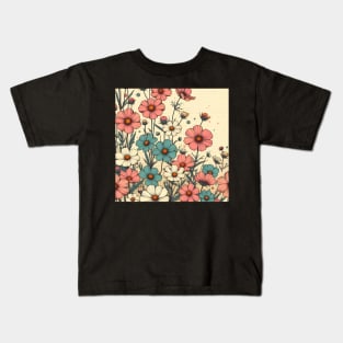 Cosmos Flowers Kids T-Shirt